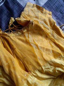 Yellow Maternity Feeding Anarkali