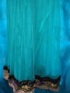 Teal &amp; Gold Embellished Dress