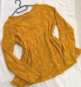 🎁Buy1 Get1 Free Mustard V-Neck Knit Top F