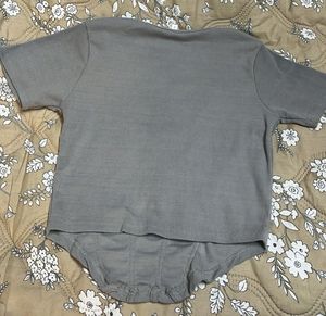 Gray Corset Style Tee