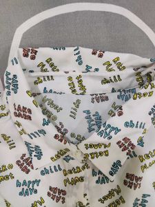 Patterned Button-Down Shirt