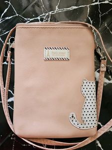 Pink Paris Tower Cat Crossbody Bag