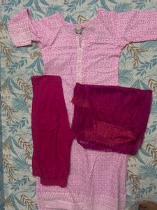 Pink Embroidered Kurta Set