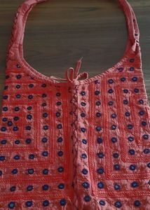 Mirror work cotton  Slingbag