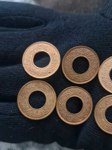 Vintage 1943 India Pice Coins - Set of 8