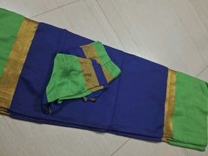 Elegant Blue &amp; Green Saree