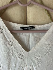 White Knee Length Dress