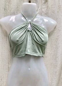 43108. Sage Green Halter Top