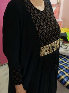 Elegant Black Embellished Abaya