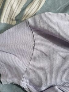 Ribbed Lilac Top