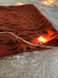 Orange Triangle Print Fabric