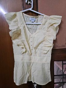 Cute Lemon Ruffled Top