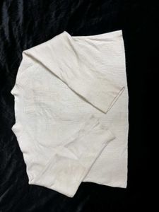 zara white Knit Cardigan