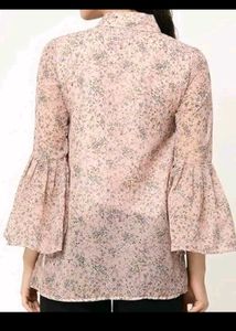 Women&#39;s Floral Print Flared Top