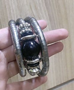 Silver Plated Spring Coil Bangle