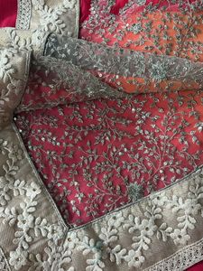 Orange And Pink Ombre Dyed Saree