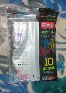 Flair Hotline Fineliners Pack Of 10 Vivid Colors