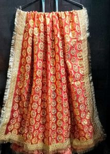 RED &amp; GOLD  CHUNNI/CHUNRI