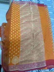 Elegant Orange Saree