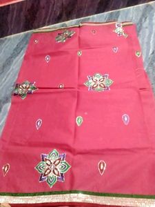 Anu Cotton Embroidery Saree