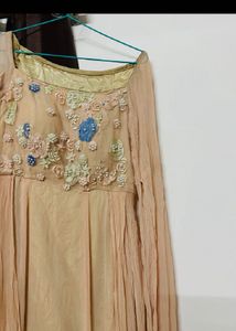 Elegant Peach Embellished Gown