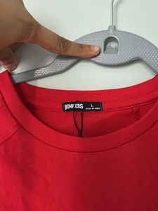 red bonkers tshirt