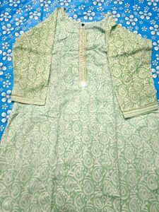 Elegant Green Printed Kurta