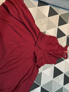 Burgundy  Fit &amp; Flare Dress