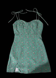 Floral Green Mini Dress