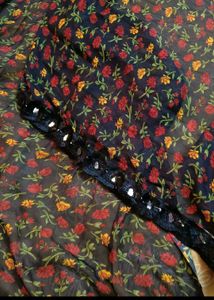 Floral Printed Georgette Saree