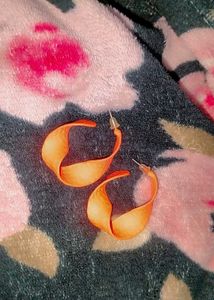 Orange Twist Earrings