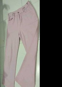 Pink Wide Leg Jeans
