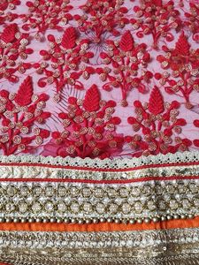 Red Embroidered Saree