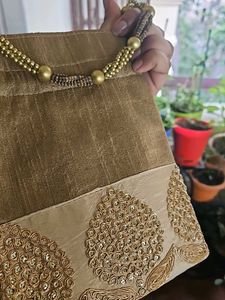 Elegant Gold Potli Bag