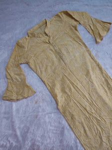 Yellow Straight Kurti