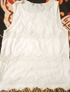 Flower White Net Top💜