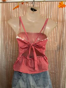 Pinterest Red Gingham Top