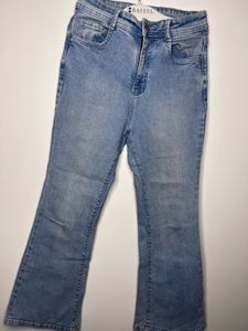 Women High Waist Flared Jeans