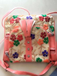 Floral Embroidered Sling Bag