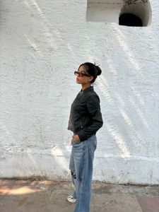 Stylish Black Bomber Jacket