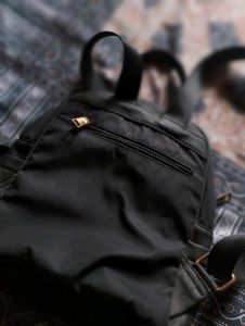 Unique Black Backpack with Applique