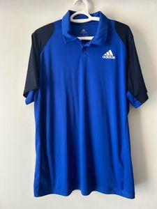 Adidas Blue &amp; Black Polo Active Shirt