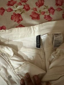 H&amp;M Wide Leg white high waist brand new denim jean