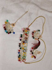 Colorful Mirror Work Choker