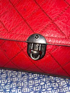 Red Leather Handbag