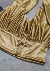 Satin Salwar Golden Colour