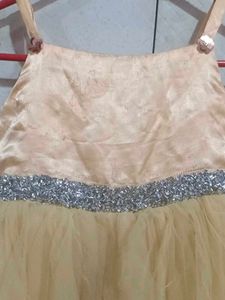 A Very Beautiful Golden Cream Colour Frock