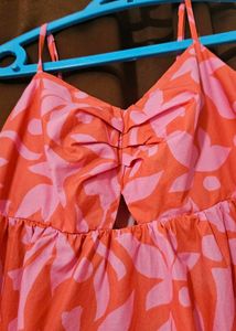 Pink Floral Stylish Dress