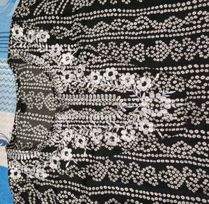 Elegant Black Batik Print Kurta