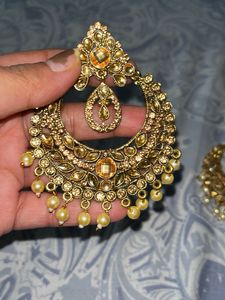 Gold Tone Statement Earrings brand New